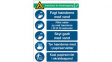 RND 605-00221 Hand Wash Instructions, Safety Sign, Danish, 262x371mm, 1pcs