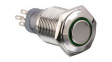 MP0045/1E2GN220S Pushbutton Switch, Vandal Proof, Green, 2CO, IP67, Latching Function