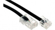 11.04.3030 Telephone Cable 1 m Black