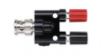 1296 BNC Plug to Double Binding Post Socket 4mm Black, Red