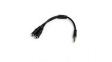 MUYHSMFF Audio Cable 3.5 mm Jack Plug - 2x 3.5 mm Jack Socket 200mm