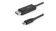 CDP2DP2MBD  Video Cable Bi-Directional, USB-C Plug - DisplayPort Plug, 3840 x 2160, 2m
