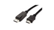 11.99.5781 Video Cable, DisplayPort Plug - HDMI Plug 2m