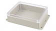 RP1275BFC Flanged Enclosure with Clear Lid 186x146x55mm Light Grey ABS/Polycarbonate IP65