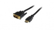 HDDVIMM2M  Video Cable Bi-Directional, HDMI Plug - DVI Plug, 2m