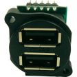 CP30090 Двойное USB-гнездо с корпусом XLR