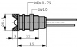 WU-I-R5-BLI Мигающий светодиод (СИД) в хромированном креплении красный 5 mm