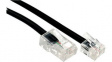 11.04.3031 Telephone Cable 2 m Black