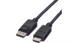11.04.5782 DisplayPort - HDTV Cable m-m Black 3 m