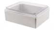 RP1610C Plastic Enclosure with Clear Lid 250x200x95mm Off-White Polycarbonate IP65
