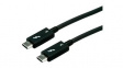 11.02.9040 Cable Thunderbolt 3 Plug - Thunderbolt 3 Plug 500mm USB 4.0 Black