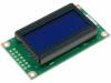 RC0802A-BIY-ESV Дисплей: LCD; алфавитно-цифровой; STN Negative; 8x2; голубой; LED