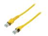 09488547745150 Patch cord; S/FTP; 6a; многопров; Cu; PUR; желтый; 15м; 27AWG