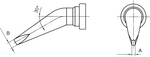 LT HXHS, Паяльный наконечник Долотообразное изогнутый 0.8 mm, Weller