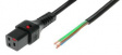 PC1175 IEC LOCK C19 to Stripped End H05VV-F 3 x 1.5mm2, 3m, Black