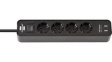 1153240006 Outlet Strip 4x Type F (CEE 7/3)/USB - Type F (CEE 7/4) Black 1.5m