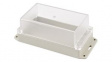 RP1195BFC Flanged Enclosure with Clear Lid 165x85x70mm Light Grey ABS/Polycarbonate IP65