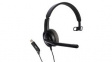 AXH-V28USBM NC Headset Voice USB28 HD Mono, On-Ear, 20kHz, USB, Black