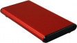1455A1202RD Extruded Enclosure, Red, 70 x 120 x 12 mm, Aluminium, 1455
