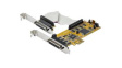 PEX8S1050LP PCI Express Serial Adapter Card with 16C1050 UART, 8x DB9, PCI-E x1