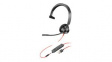 213936-01 Headset, Blackwire 3300, Mono, On-Ear, 20kHz, Stereo Jack Plug 3.5 mm/USB, Black