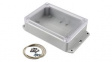 RP1200BFC Flanged Enclosure with Clear Lid 145x105x40mm Off-White Polycarbonate IP65