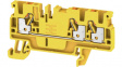 1521840000 A3C 2.5 YL terminal block, clamp, 3 poles, 24a, 2.5mm2, yellow