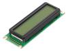 RC1602D-YHY-ESX Дисплей: LCD; алфавитно-цифровой; STN Positive; 16x2; зеленый; LED