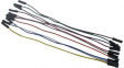 RND 255-00011 Jumper Wire, Female to Female, Pack of 10 pieces, 150 mm, Multicoloured