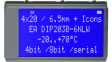 EA DIP203B-6NLW Dot matrix LCD display 6.45 mm 4 x 20