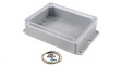 RP1270BFC Flanged Enclosure with Clear Lid 186x146x55mm Off-White Polycarbonate IP65