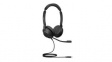 23089-989-879 USB-C Headset, Evolve 2-30, Stereo, On-Ear, 20kHz, USB, Black