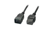356.1731 IEC Device Cable IEC 60320 C20 - IEC 60320 C19 500mm Black