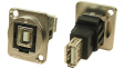 CP30207NM USB Adapter in XLR Housing, 4, 1 x USB 2.0 B, 1 x USB 2.0 A