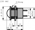 WSF30 F6 R230 СИД-индикаторы синий 230 VAC