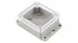 RP1055BFC Flanged Enclosure with Clear Lid 85x80x40mm Light Grey ABS/Polycarbonate IP65