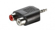 11.99.4441 Audio Adapter, Straight, 3.5 mm Plug - 2x RCA Socket