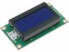 RC0802A-BIY-CSX Дисплей: LCD; алфавитно-цифровой; STN Negative; 8x2; голубой; LED