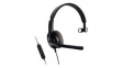 AXH-V28UCM NC Headset VOICE UC28, On-Ear, 20kHz, USB, Black