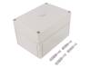 11091601 Plastic Enclosure Without Knockouts, 180 x 130 x 111 mm, Polystyrene, IP66, Grey