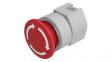 704.075.218 Stop Switch Actuator, Red / Silver, IP65, Latching Function