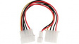 CCGP74030VA015 Internal Power Cable Molex Male - Molex Female + 3-Pin Fan Power 150mm Multicolo
