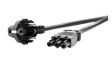 375.045 Mains Cable Type F (CEE 7/7) - GST18i3 Female 3m, Black