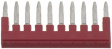 RB UT 10-ST(2,5/4) 2-штыревая понижающая перемычка красный