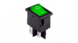 H8553VBNAC Rocker Switch Green 10 A 250 VAC