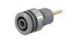 23.3010-28 Laboratory Socket, diam. 4mm, Grey, 24A, 1kV, Gold-Plated