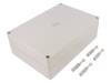 11091101 Plastic Enclosure Without Knockouts, 254 x 180 x 84 mm, Polystyrene, IP66, Grey