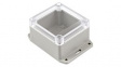 RP1065BFC Flanged Enclosure with Clear Lid 85x80x55mm Light Grey ABS/Polycarbonate IP65