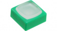 AT4076BF Button with frame green white 12.3 x 12.3 x 6.3 mm