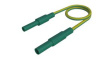 MAL S GG-B 200/2,5 GREEN YELL Test Lead, Plug, 4 mm - Socket, 4 mm, Green / Yellow, Nickel-Plated Brass, 2m